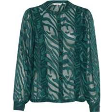 Dam - Mesh Blusar Cream Cryana Shirt - Grön