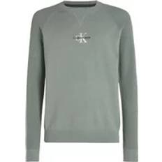 Calvin Klein Herr Tröjor Calvin Klein Cotton Knit Monogram Jumper Grey