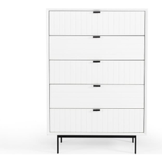 Nova Domus Valencia Contemporary White 5-drawer Chest of Drawer