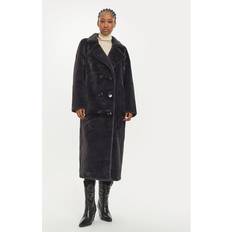 Blåa - Oversize Kappor & Rockar Michael Kors MK Oversized Faux Fur Double-Breasted Coat Blue Michael Kors