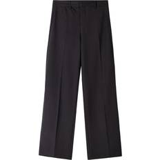 Bershka wide leg tailored trousers in charcoal-Grey