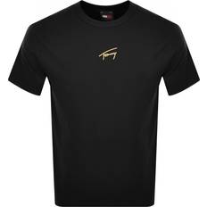 Top Tommy Jeans Gold Signature T Shirt Black