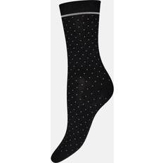 Decoy Ankelstrømper "lurex dots" Viskose Sand