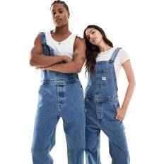 Unisex - XL Jumpsuits & Overalls Lee unisex workwear relaxed fit denim dungarees in mid wash-Blue