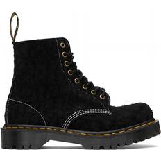 Dr. Martens 1460 Made in England Emboss Suede Lace Up Boots - Black