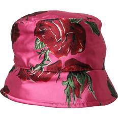 Pink Hatte Dolce & Gabbana Pink Floral Cap Cotton Bucket Hat Herre No Color