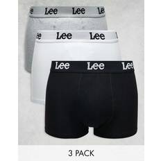 Lee Herr Underkläder Lee boxershorts för män svart/vit/grå mjuk beröring organisk bomull stammar, Svart/vit/grå