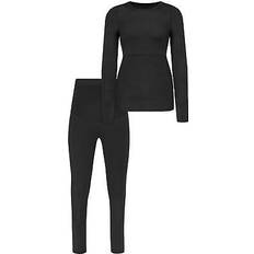 M Basisschicht-Sets Damen merino umstandsmode unterwäsche-set merinowäsche stillshirt merinowolle Schwarz