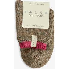 Falke Cosy Plush korta strumpor för dam alpacka blå svart plus tjocka varma färger förstärkta andas utan mönster för vintern par, Beige (Nut Melange 4770)