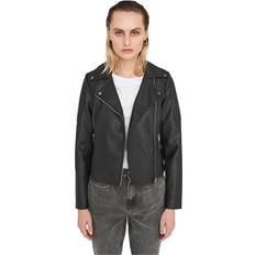 Leather Jackets - Unisex Noisy May Leather Look Jacket - Black
