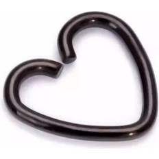 Lumos (Black 0.8mm) Surgical Steel Heart Helix Cartilage Ring Hoop Tragus Daith Ring Hoop Earring
