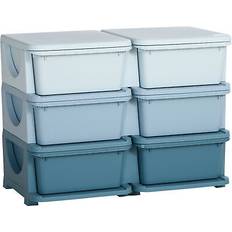 Homcom Kids Storage Unit Toy Box Vertical Dresser With Six Drawers