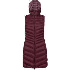 Microfiber Vests Mountain warehouse Womens/Ladies Florence Padded Long Gilet (Burgundy)