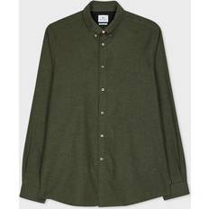 Wool Shirts Paul Smith PS Forest Green Brushed Cotton Shirt