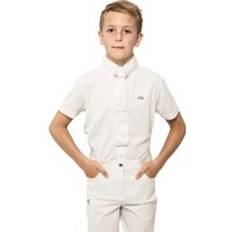 Blanc Chemises Kid's Short-sleeved riding shirt Premier Equine Mini Antonio Blanc