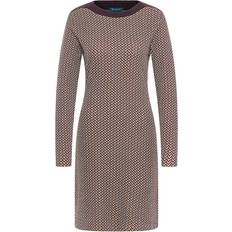Ekologiska - Multifärgade Klänningar Tranquillo Women's Strick-Kleid im Retro-Look Klänning Färg brun
