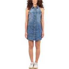 Dondup Dam Klänningar Dondup Denimklänning För En Trendig Look - Blue