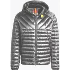 Parajumpers Down Jackets, male, Gray, Men Down Jacket with High Collar and Hood