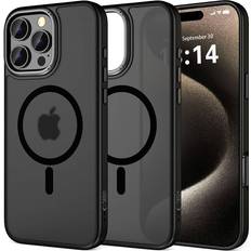 Tech-Protect Apple iPhone 16 Pro Mobilskal Tech-Protect iPhone 16 Pro MagEdge Hybrid Skal med Kameraskydd MagSafe Kompatibel Genomskinlig Matt Svart