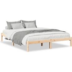 vidaXL utan Madrass Extra Lång 160x210 cm Massiv Furu Sängram