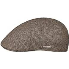 Stetson Texas Fine Herringbone Flat Cap - Sand/Black