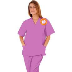 Purple Overalls M&M Scrubs Women Scrub Set Medical Scrub Top and Pants Lilac