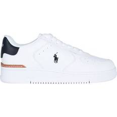 Polo Ralph Lauren Polo Ralph Lauren Man Sneakers White Soft Leather, Synthetic fibers