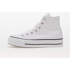 Converse Chuck Taylor All Star Lift Hi Wide Fit trainers in white