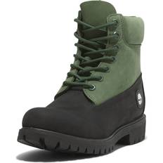 Vert Bottines en Dentelle Timberland 6 Inch Waterproof Boot - Black Nubuck/Dark Green