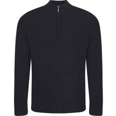 Ecologie Wakhan Knitted Quarter Zip Sweatshirt Black