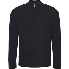 Wakhan Knitted Quarter Zip Sweatshirt Black