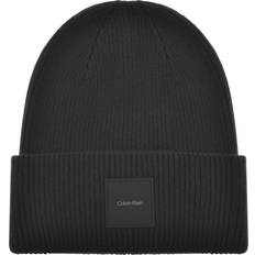 Calvin Klein Unisex Accessories Calvin Klein Fine Rib Beanie Black (One Size)