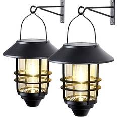 2 Pack Waterproof Stainless Steel Glass Hanging Solar Lights