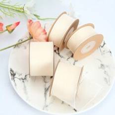 Shein 1 Roll 1.5 Inch Wide Ribbon, 354 Inch Long Beige Sheer Ribbon, For Flower Gift, Present, Valentine's Day, Wedding, Festival, Bouquet, Cake Wrapping, Decoration, Bowknot, Satin Ribbon