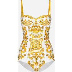 Multicoloured Swimsuits Dolce & Gabbana Einteiliger Majolika-Badeanzug