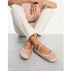 Public Desire Alexa ballet pumps in baby pink satin