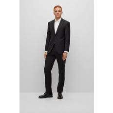 Solid Colour Suits BOSS Men's T-Glover Suit Pants Black Regular/40/40/32