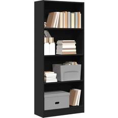 Schwarz Bücherregale vidaXL Schwarz 60x24x143 cm Holzwerkstoff Bücherregal