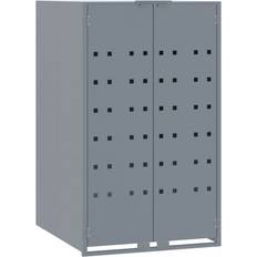 Garden & Outdoor Furniture vidaXL Wheelie Bin Storage for Single Bin Grey 69x79x117 cm