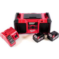 Milwaukee Radios Milwaukee M18 JSR DAB+-502C Radio Baustellenradio 18 V + 2x Akku 5,0 Ah + Ladegerät