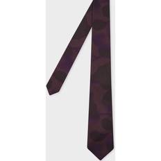 Solid Colours Ties Paul Smith Purple 'Photogram Leaves' Tie 8cm