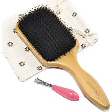 Hair Brush Boar & Nylon Bristle Brush for Wet/Dry Hair Smoothing Massaging Detangling