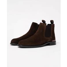 51 ½ Stivali Tommy Hilfiger Core RWB Mens Suede Chelsea Boots Brown