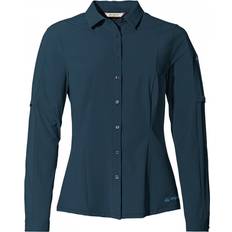 Blu Bluse Vaude Damen, Hemd, Women's Farley Stretch Shirt, Blau