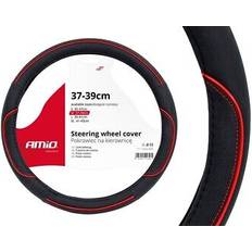 Steering Wheel Cover on sale Amio 01362 Lenkradbezug Ø37-39 cm Schwarz, Rot