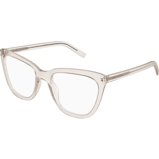 Glasses & Reading Glasses Saint Laurent Woman SL 548 Slim Opt 004 Optical Frames Acetate Beige Butterfly