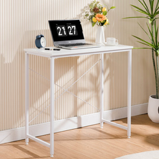 Ebern Designs White Writing Desks Ebern Designs 32 Inch Computer 29.52" H X 31.49" W X 15.74" D Writing Desk