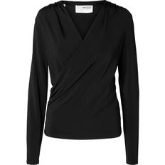 Selected Blusas Selected Long Sleeved Wrap Top