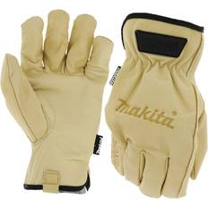 Makita Workwear & Equipment Makita Durahide Leather Cow Driver Gloves Large Pair - Beige