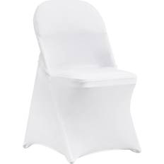 Housses de chaise VEVOR 100 pcs Stretch Spandex Folding Covers Loose Chair Cover White